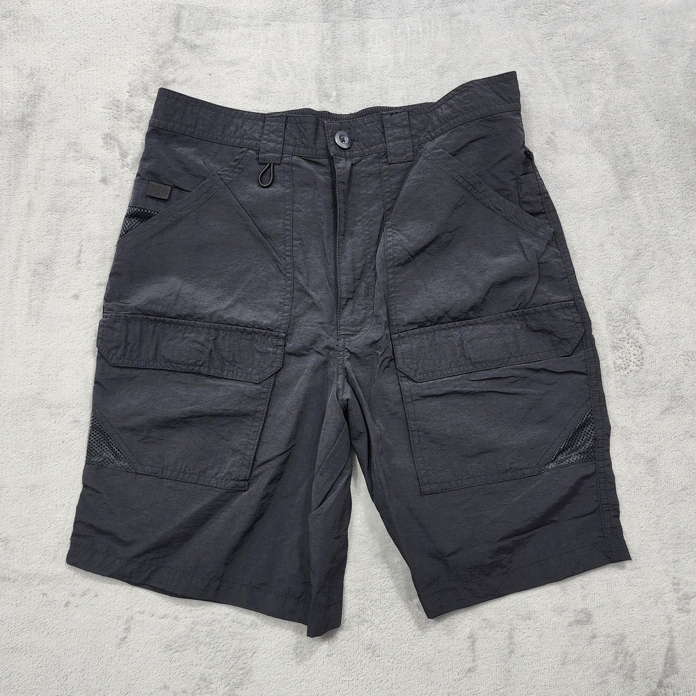Rugged Exposure Shorts Mens 32 Black Cargo Quick Dry 10 Inseam Travel Outdoor